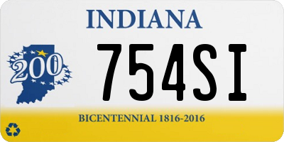 IN license plate 754SI