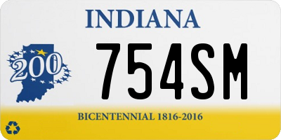 IN license plate 754SM