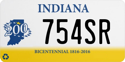 IN license plate 754SR