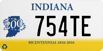 IN license plate 754TE