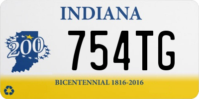 IN license plate 754TG