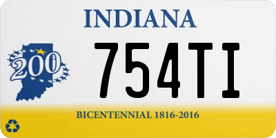 IN license plate 754TI