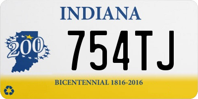 IN license plate 754TJ