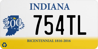 IN license plate 754TL