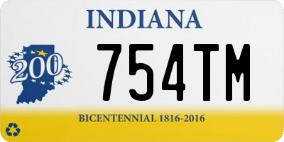 IN license plate 754TM