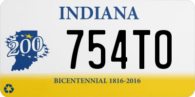 IN license plate 754TO