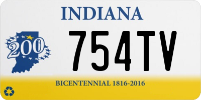 IN license plate 754TV