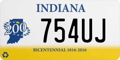 IN license plate 754UJ