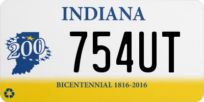 IN license plate 754UT