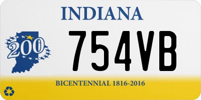 IN license plate 754VB