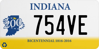 IN license plate 754VE