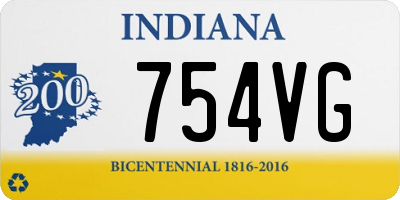 IN license plate 754VG