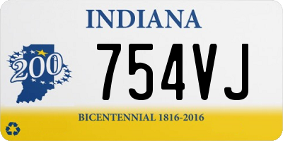 IN license plate 754VJ