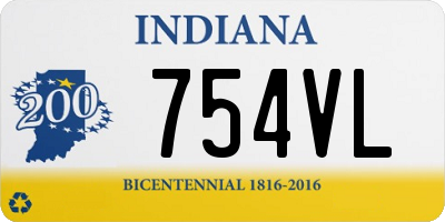 IN license plate 754VL