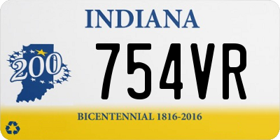 IN license plate 754VR