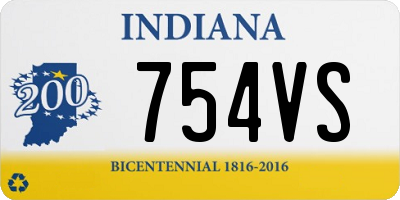 IN license plate 754VS