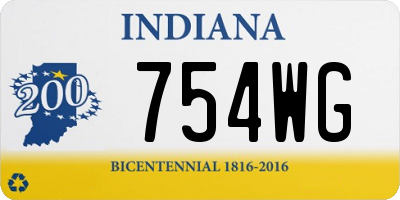 IN license plate 754WG