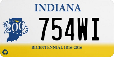 IN license plate 754WI