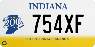 IN license plate 754XF