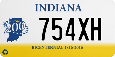IN license plate 754XH