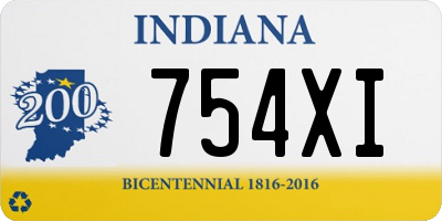 IN license plate 754XI