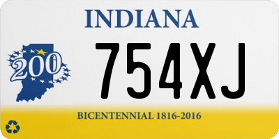 IN license plate 754XJ