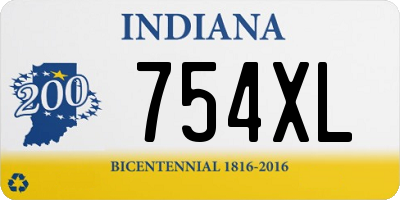 IN license plate 754XL