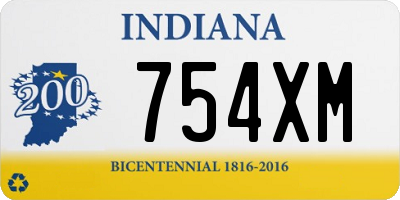 IN license plate 754XM