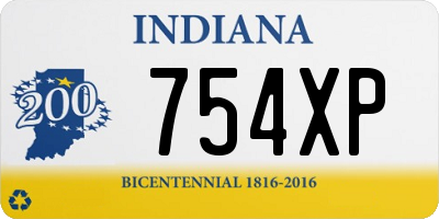 IN license plate 754XP