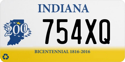 IN license plate 754XQ