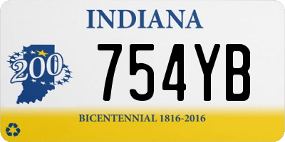 IN license plate 754YB