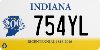 IN license plate 754YL