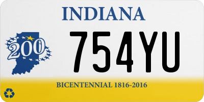 IN license plate 754YU