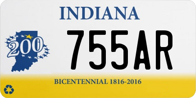 IN license plate 755AR