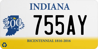 IN license plate 755AY