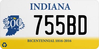 IN license plate 755BD
