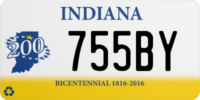 IN license plate 755BY