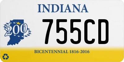 IN license plate 755CD
