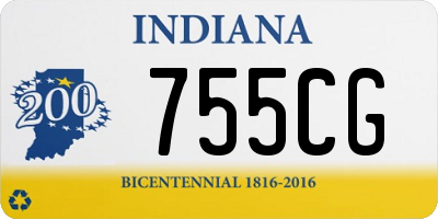 IN license plate 755CG