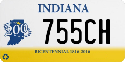 IN license plate 755CH