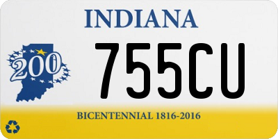 IN license plate 755CU