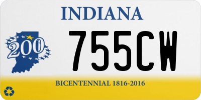 IN license plate 755CW