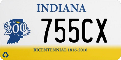 IN license plate 755CX