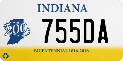 IN license plate 755DA