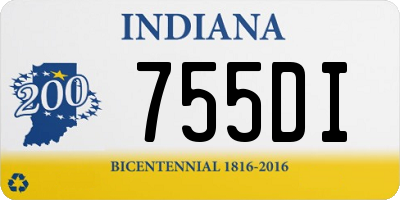 IN license plate 755DI