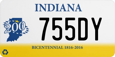 IN license plate 755DY