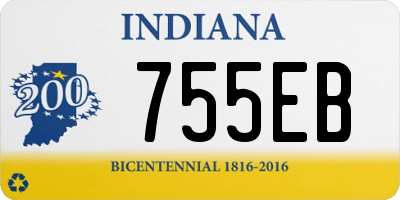 IN license plate 755EB