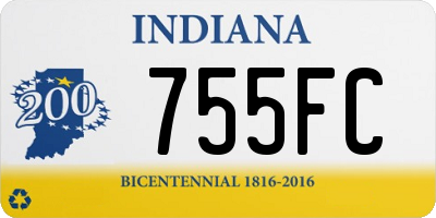 IN license plate 755FC