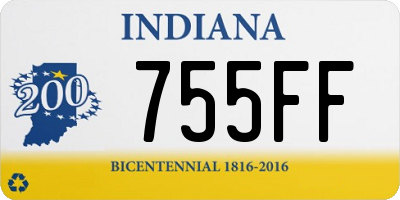 IN license plate 755FF