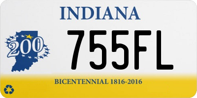 IN license plate 755FL